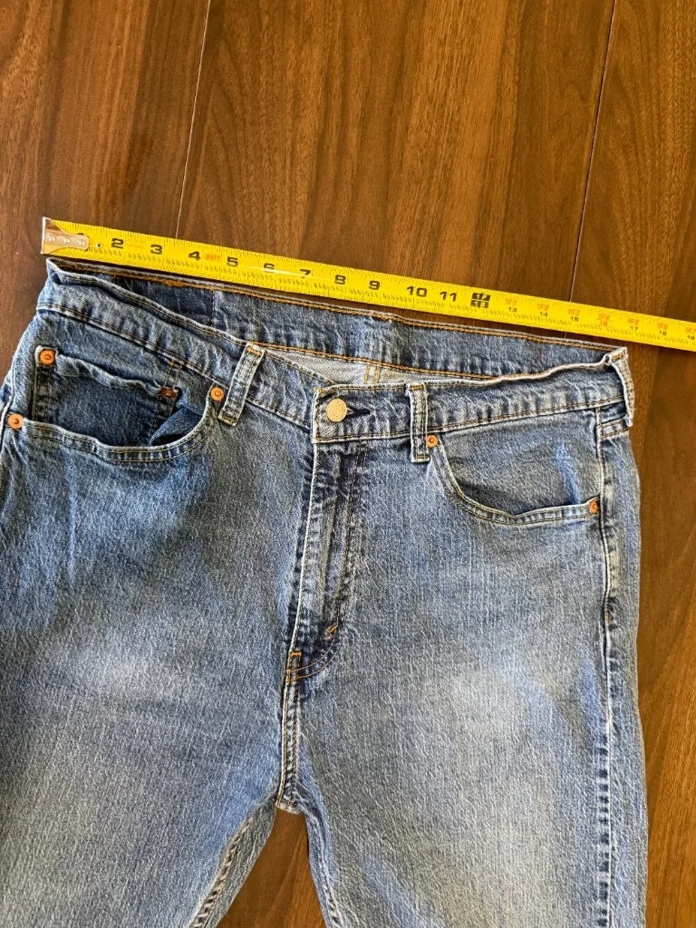 Levi Mens Jeans Medium Wash Blue 36x30 - Picture 9 of 15